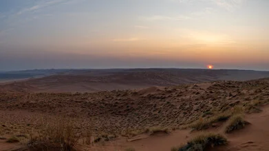 Photo art by Dennis Wehrmann: gentle sunset over the dunes of Namibia