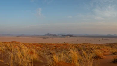 Photo art by Dennis Wehrmann: soft colors of Namib Naukluft Park at sunset