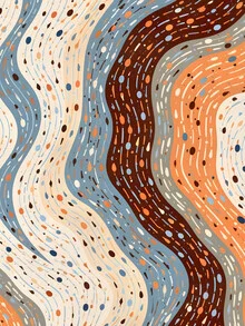 Illustration by Uma Gokhale: soft, abstract shapes in pastel colors