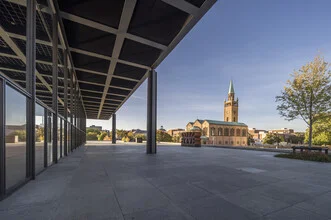 Photo art by Patrice Von Collani: Evening mood over the New National Gallery and St. Matthew's Church