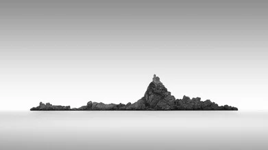 Photo art by Christian Janik: rocks and church on Sveta Islet in Montenegro