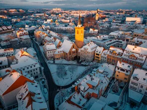 Fotografie von Dennis Schmelz: historischer Wenigemarkt in Erfurt im Winter