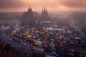 Photo art by Dennis Schmelz: Erfurt Christmas market in the fog