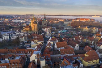 Photo art by Dennis Schmelz: Erfurt Christmas market in soft morning light