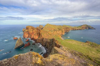 Photo art by Michael Valjak: Evening sun over the coast of Madeira