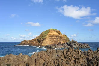 Photo art by Michael Valjak: Rocky island Ilhéu Mole off the coast of Madeira