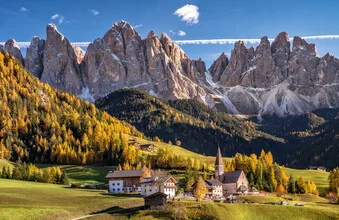 Fotokunst von Achim Thomae: Herbstfarben im Villnösstal in Südtirol