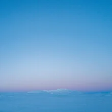 Photo art by J. Daniel Hunger: Winter landscape with snow-covered mountains and sunrise