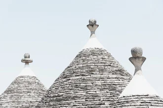 Photo art: Trulli rooftops in Italy, soft colors and a relaxed atmosphere.