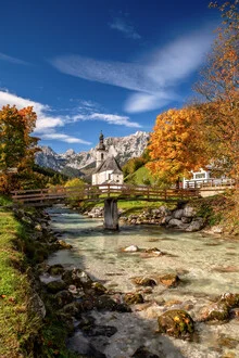 Fotokunst von Achim Thomae: herbstliche Landschaft in den Bayerischen Alpen