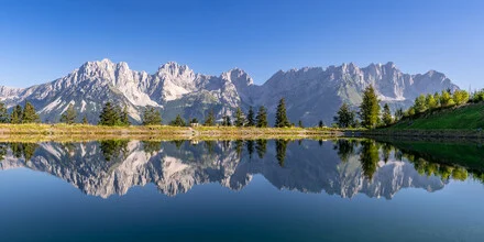 Photo art by Achim Thomae: summer mountain landscape with reflecting lake
