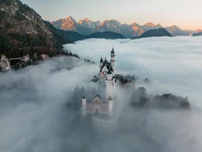 Photo art by Johannes Hulsch: Neuschwanstein Castle in the fog