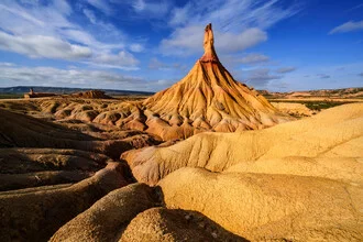 Photo art by Achim Thomae: desert landscape of Bardenas Reales in Navarra, Spain.