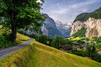 Photo art by Achim Thomae: picturesque Lauterbrunnen Valley in Switzerland