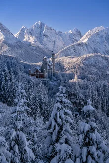 Photo art by Achim Thomae: winter landscape with snow-covered mountains in Bavaria