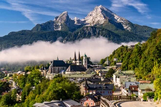 Beautiful photo art by Achim Thomae: Watzmann and Berchtesgaden in summer