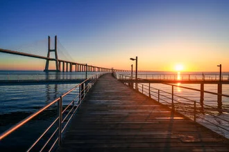 Photo art by Achim Thomae: Ponte Vasco da Gama at sunrise in Lisbon