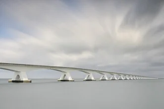 Photo art by Rolf Schnepp: Long exposure of the Zeeland bridge in the Netherlands