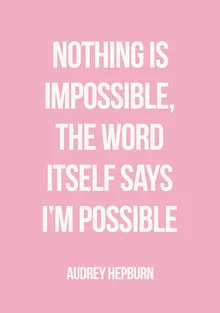 Illustration featuring an inspiring quote by Audrey Hepburn about possibilities and dreams