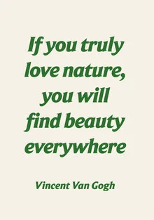 Wall art by Typo Art: inspiring quote about the beauty of nature