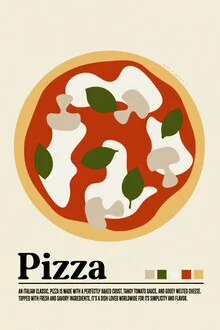 Wall art by Jonas Loose: colorful illustration of a pizza in retro style