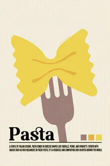 Illustration by Jonas Loose: stylized pasta in warm colors