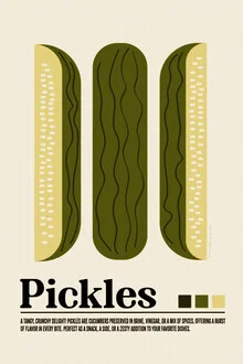 Illustration by Jonas Loose: stylized pickles in gentle colors