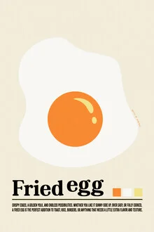 Wall art by Jonas Loose: minimalist fried egg on a light background