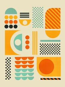 Wall art by Ania Więcław: colorful retro design featuring a cowboy theme