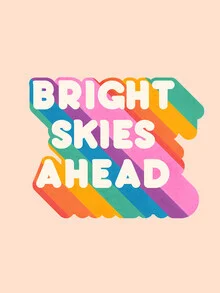 Wall art featuring a colorful rainbow design with an inspiring lettering.