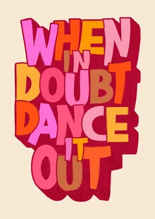 Colorful illustration by Ania Więcław: dancer in lively motions.