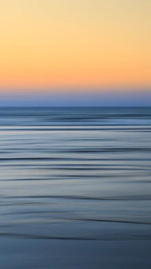 Photo art by Holger Nimtz: sunset over the Mediterranean, calm and melancholic mood