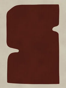 Abstract illustration of a carved rock in soft colors