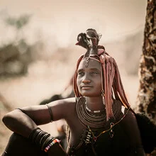 Photo art by Dennis Wehrmann: woman in traditional attire from Namibia.