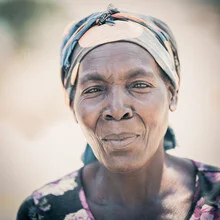 Photo art by Dennis Wehrmann: portrait of a happy woman from Zambia