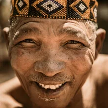 Portrait of a smiling person from Botswana, radiating joy and happiness.
