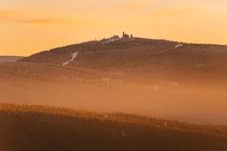 Photo art by Johannes Hulsch: gilded view over the Ore Mountains landscape