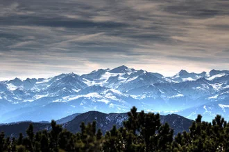Photo art by Björn Groß: majestic Großvenediger under a cloudy sky