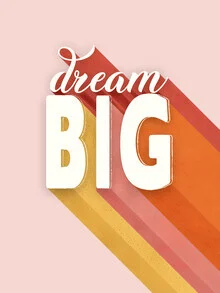 Wall art featuring retro typography: optimistic message in warm colors