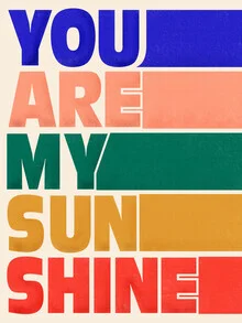 Colorful wall art featuring the text 