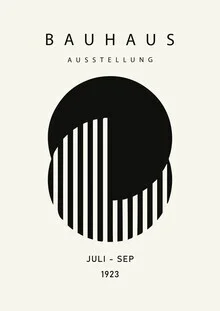 Wall art featuring Bauhaus design: harmonious shapes in black and beige.