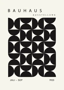 Illustration in black-beige by Bauhaus Collection: geometric shapes and patterns.