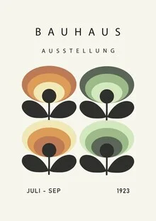 Wall art featuring geometric shapes in soft colors, conveying a minimalist style.