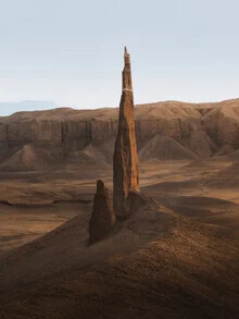 Photo art by Reiner Hofer: surreal spire in the Utah desert