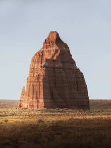 Beautiful Temple of the Moon in Utah, surrounded by gentle rocks and soft lighting.