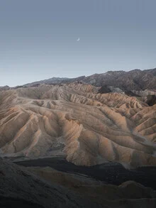 Photo art by Reiner Hofer: Zabriskie Point in California, gentle waves of the desert