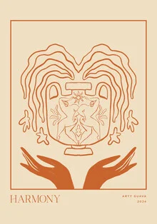 Illustration by Arty Guava: harmonious line work in warm earth tones