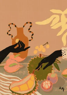 Wall art by Arty Guava: stylish tropical illustration with soft colors