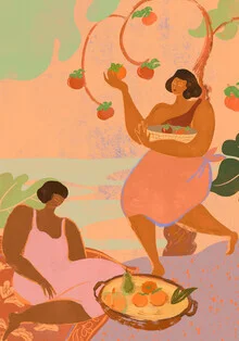 Wall art by Arty Guava: stylish illustration with warm colors and abstract shapes. Wall art by Arty Guava: stylish illustration with warm colors and abstract shapes.