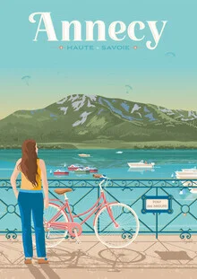 Wall art by François Beutier: scenic view of Pont des Amours in Annecy